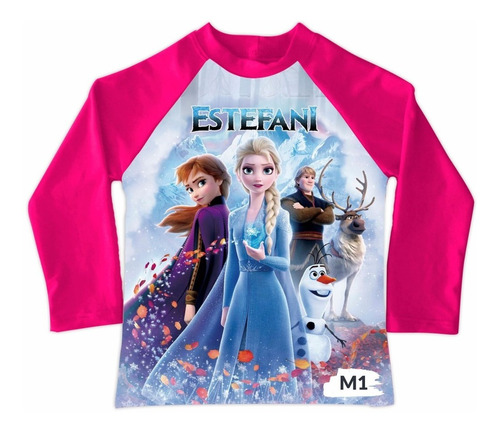 Playera Piscina Playa Para Niña Frozen Elsa Y Anna