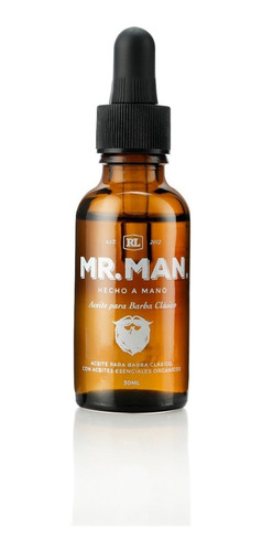 Aceite Para Barba Mr. Man 30ml Auxiliar Crecimiento Tipo De Piel Cedro