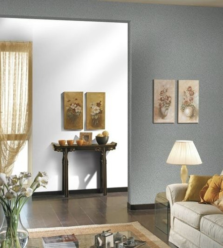 Papel Tapiz Segreto Texturizado Gris Intenso 53cmx10m M88525