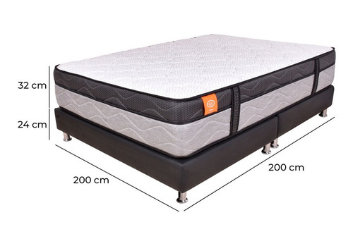Imagen 5 de 5 de Combo Colchón Romance Relax Air Experience 200 X 200 Cm + Ba