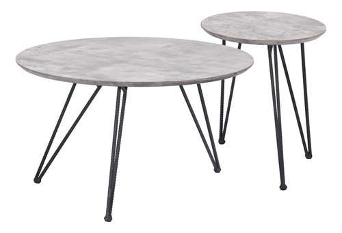 Juego De Mesas Kerris Gris Këssa Muebles