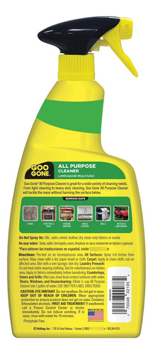 Limpiador Multiusos Goo Gone 946 Ml Elimina Grasa Y Suciedad
