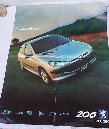 Poster Automovil Peugeot 206 - 67x54 Cm