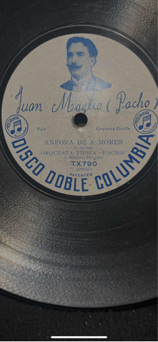 Disco Pasta Gramófono Juan Maglio Pacho, Muy Buen Estado