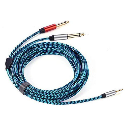 Hftywy 3.5 Mm A 2 X 6.35 Mm Cable De 6 Ft 1/8 A 1/4 2rxsv