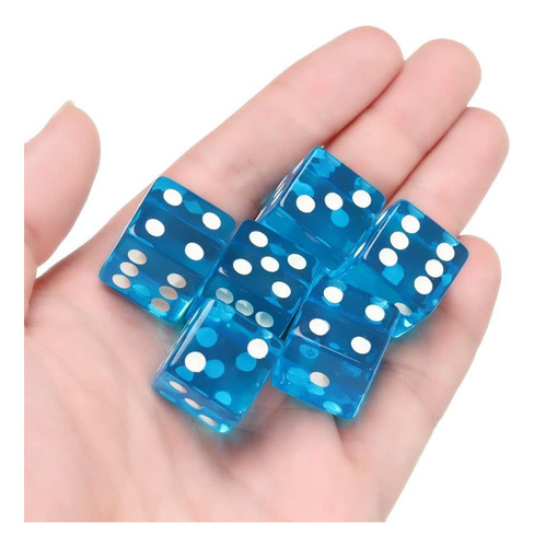 Juego De Dados Acrílicos Poliédricos De 19 Mm Y 6 Caras, ...
