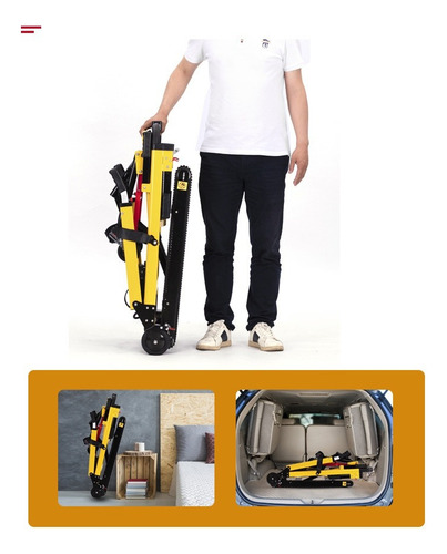 Silla De Ruedas Eléctrica Para Subir Escaleras Aijia Ec8105 Color Amarillo