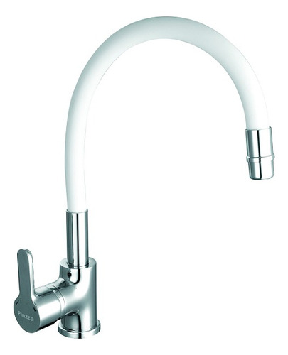 Llave Monomando Cocina Cuello Flexible Blanco 31cm /dechaus