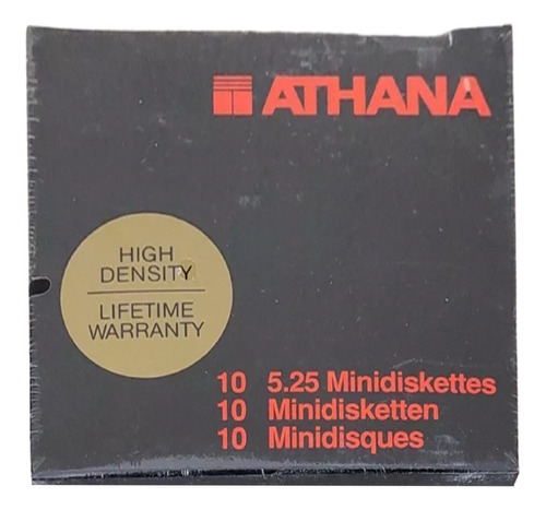 Caja De 10 Diskettes Athana De 5 1/4 Hd