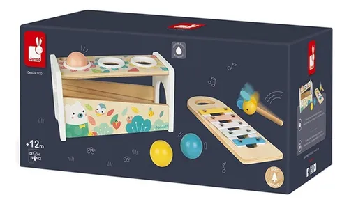 Xilófono Tap Tap Janod Musical, 3 bolas para niños