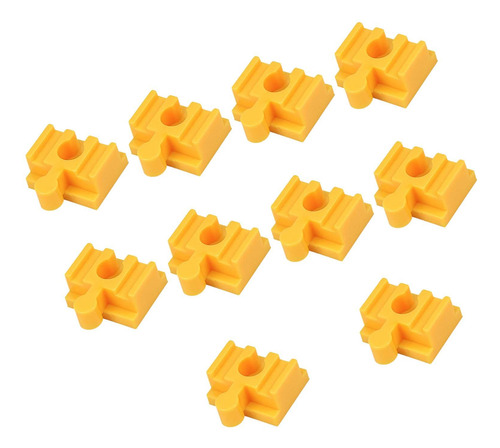 6 Kit De Construcción De Vías De Tren En Madera, Amarillo