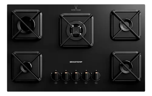 Cooktop Brastemp 5 Bocas A Gás Bds75ae Ferro Fundido E Sup