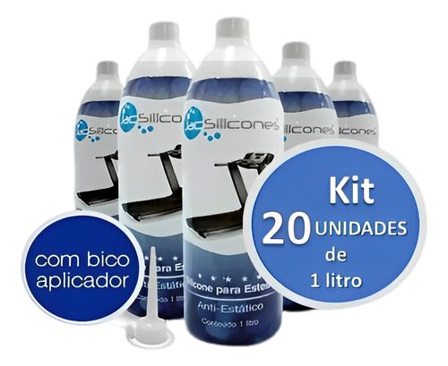 20 Silicone Lubrificante 1l Jac Puro Próprio P/ Esteira