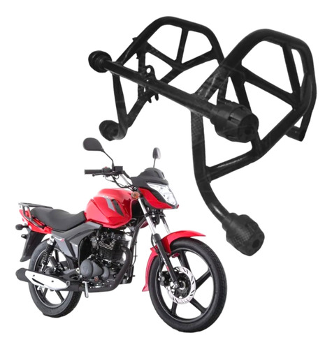 Slider Burrera Jaula Negra Para Moto Ital Ft250 Ts Dt 200 Sp