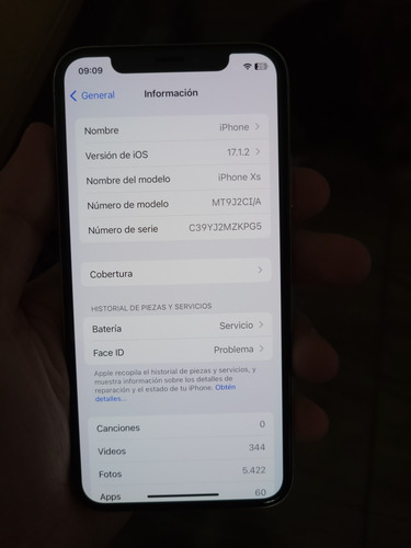 iPhone XS 256gb Silver (Usado)