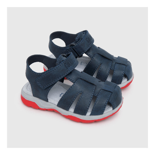 Sandalia De Niño Velcro Franciscana Azul (21 A 27)