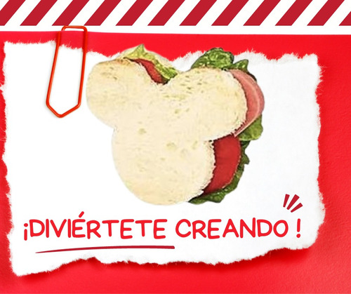 Cortador Para Sándwich Dinosaurio Mickey Incluye Minitenedor