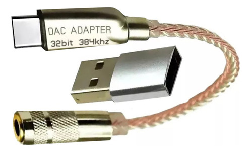 Adaptador Amplificador De Auriculares Tipo C A 3,5 Mm, Dac