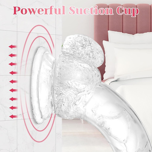Dildo Consolador Flexible Silicona Transparente