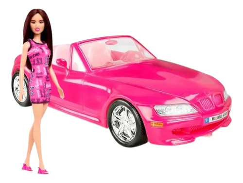 Carrão Conversível P/ Boneca Barbie - 46cm + Barbie Ruiva