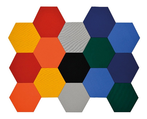 Paq 4 Pza. Panel Acustico Hexagonal 46 Cm De Radio, 5cm Esp