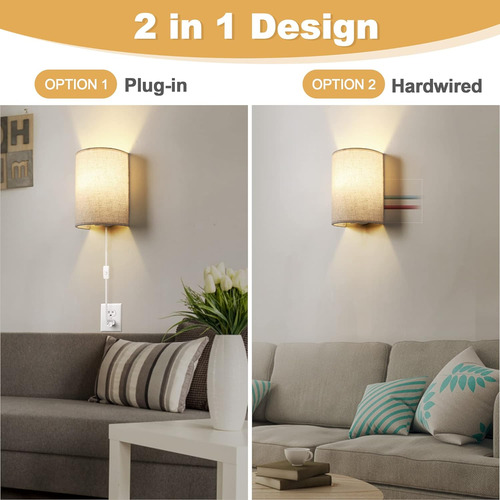 Apliques De Pared Enchufables, Colores Continuos 2700k-6500k