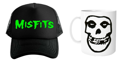 Gorra Unisex De Malla Y Taza 11oz The Misfits Punk Rock