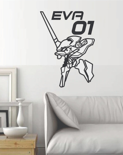 Vinilo Decorativo Pared 58x80 Cms Anime Eva 01