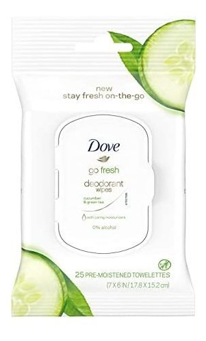 Dove Mujeres Deo Desodorante Go Fresh Wipes Pepino Y Té Verd
