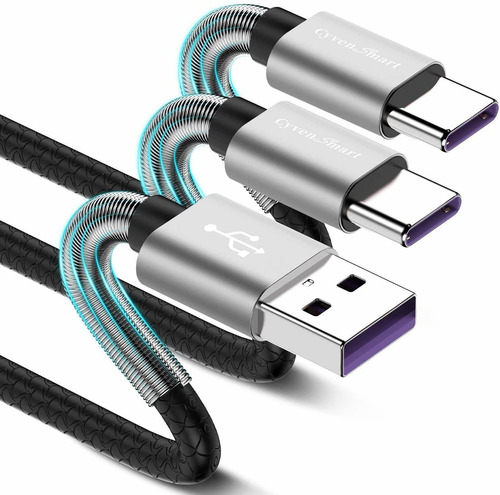 Cyvensmart Cable Usb Tipo C, Usb A 2.0 A Usb-c Cargador Rápi