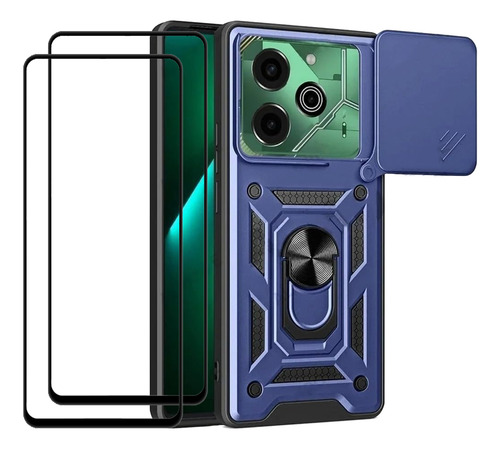 Funda For Tecno Pova 6/pova 6 Pro 5g Rudo Carcasa + 2 Micas