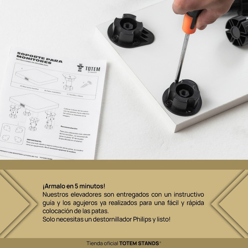 Soporte Elevador De Monitores Totem Stands Std345 Premium