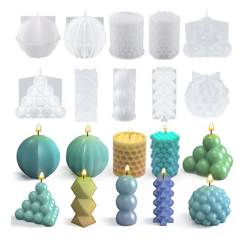Molde De Silicona For Vela Orb Lantern Lunares