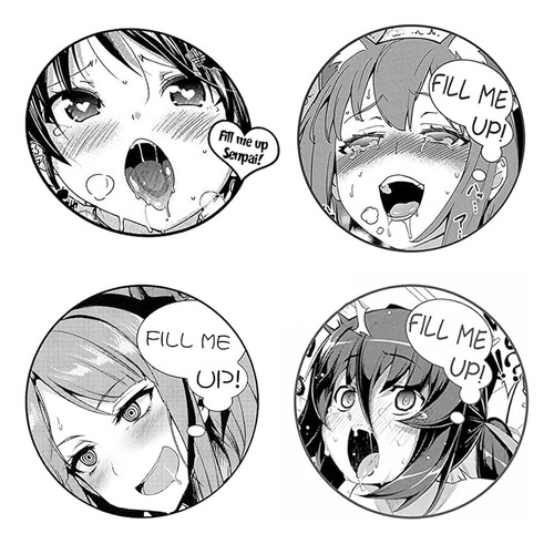 Earlfamily 5.1 '' 4pcs Anime Girl Pegatinas Para Fill Me Up 