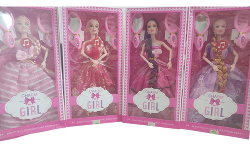 Muñeca Con Sonido, Con Accesorios Y Zapatos. Es Articulada