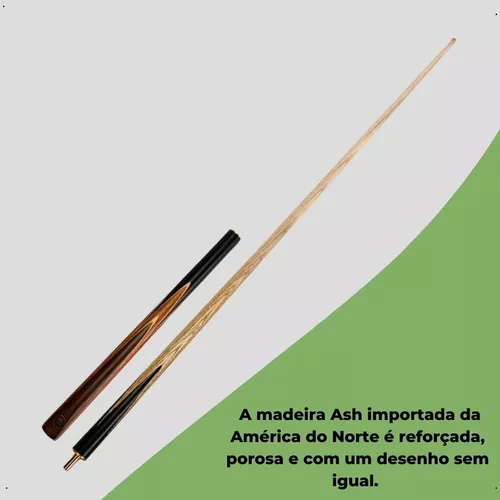 Taco 3/4 Sinuca Bilhar Snooker Modelo Classic Em Madeira Ash