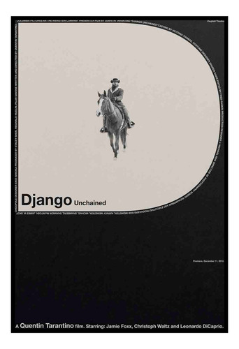Cuadro Poster Premium 33x48cm Django Unchained