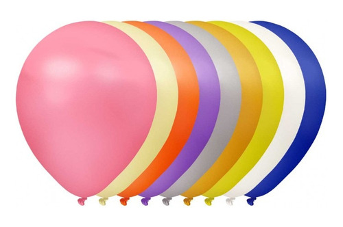 Paquete Globos Satinados R18 X6 Unidades