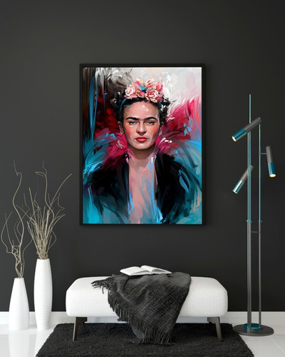 Imagen 2 de 7 de Cuadros Frida Kahlo-80x120cm-tela Canva-super Resolución Uhd