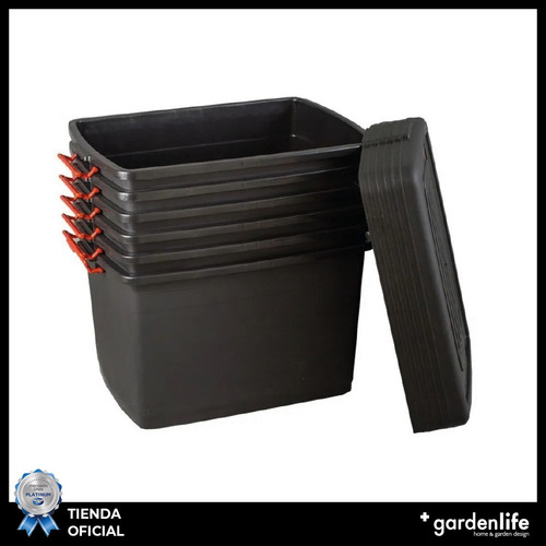 Cajas Organizadoras Heavy Box 95 Lts 5 + 1 De Regalo