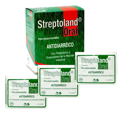 Streptoland Streptomicina Antidiarreico Veterinario 3 Sobres