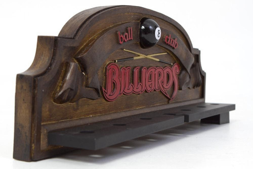 Porta-tacos Decorativa - Ball 8 Club Billiard + Suporte