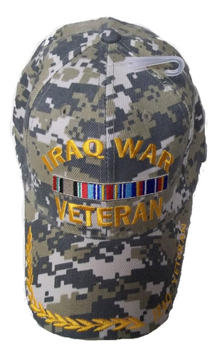 Gorra Béisbol Bordada Estilo Camuflaje Veterano Guerra Irak