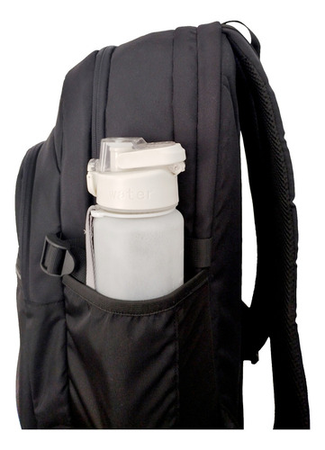 Mochila Munich Wentor Color Negro Diseño De La Tela Lisa