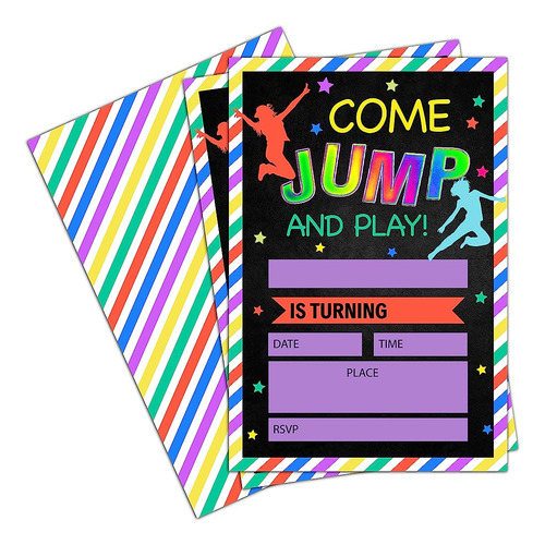 ~? Bounce House Birthday Party Invitations, Trampoline Jump 