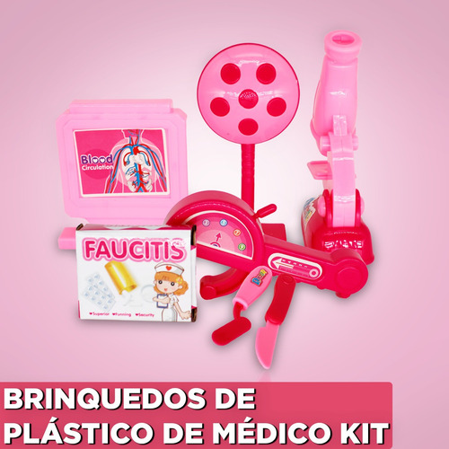 Imagem 4 de 7 de Kit Medico Infantil Exibição Microscópio Regua De Medição