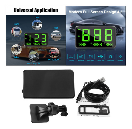 Pantalla Frontal Velocímetro Gps Digital Hud
