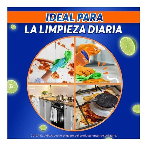 10 Pzas Limpiador Líquido Brasso Gold Antigrasa, Aroma Limón