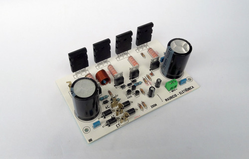 Placa 200w Com Fonte Embutida, Ativar Caixa,sub,amplificador