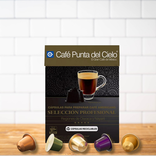 Cápsulas Café Punta Del Cielo Selección Profesional 16 Pzas